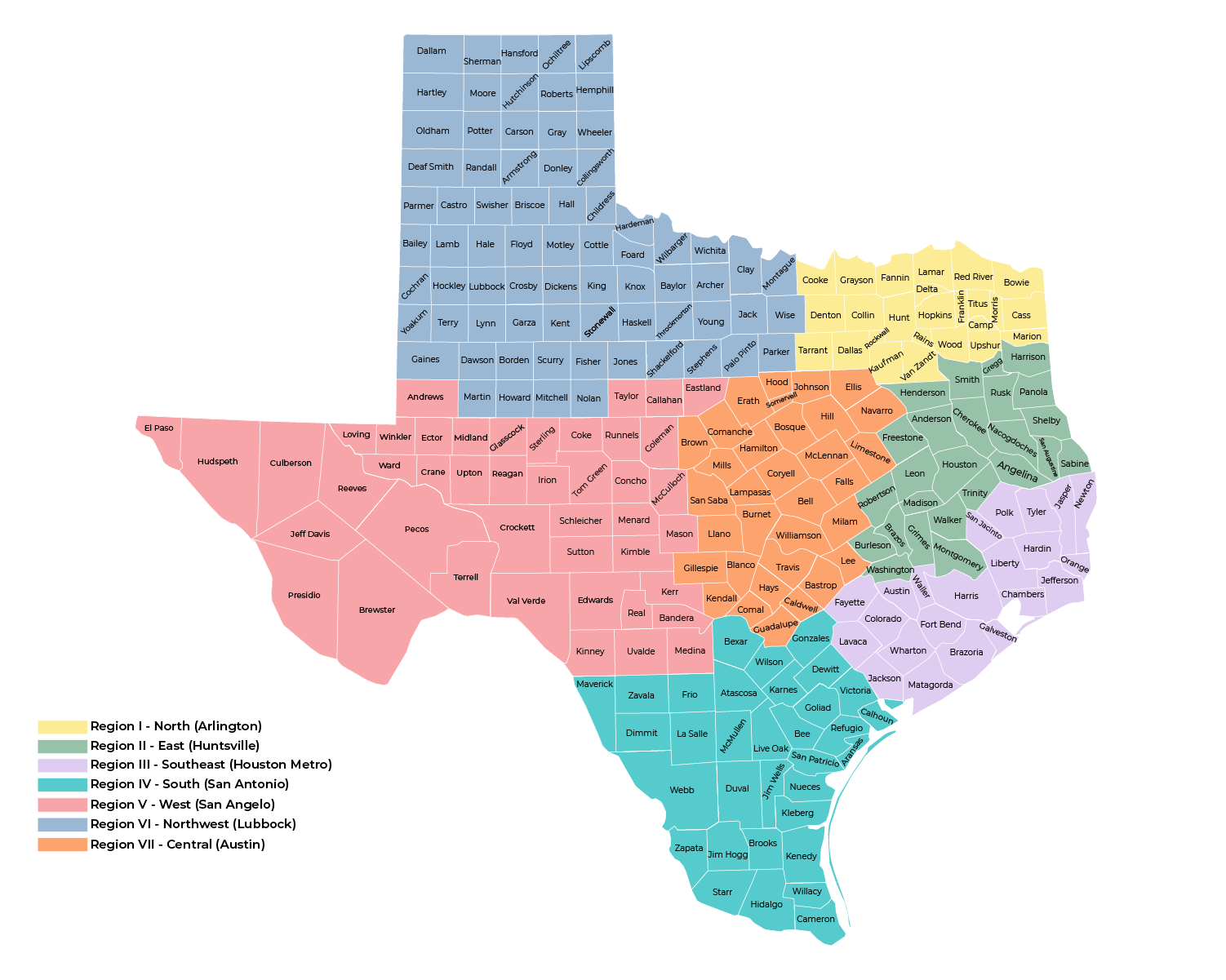 RVSC Regions Map